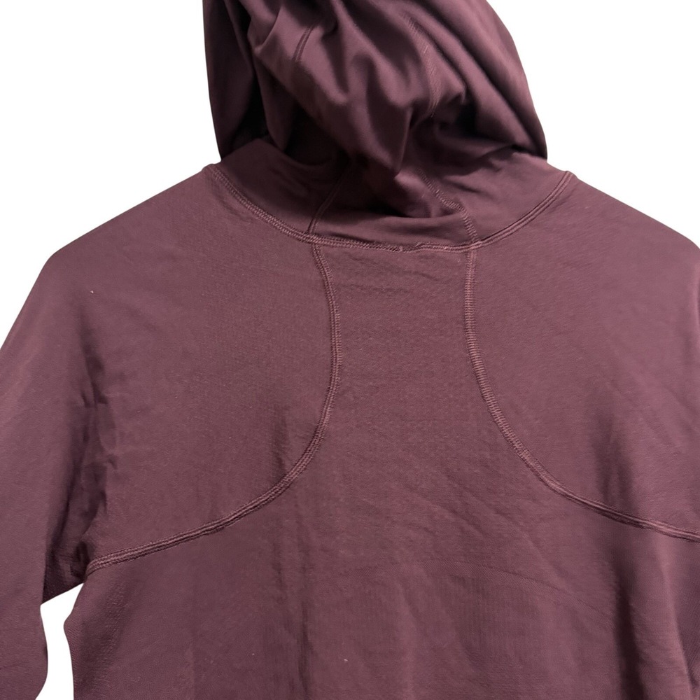 Athleta Momentum Hoodie Womens Small Dark Burgundy Plum‎ Long Sleeve Thumbholes - Picture 7 of 9